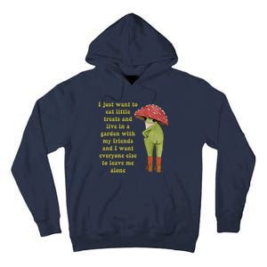 I Just Want To Eat Little Treats Funny Cartoon Frog Tall Hoodie