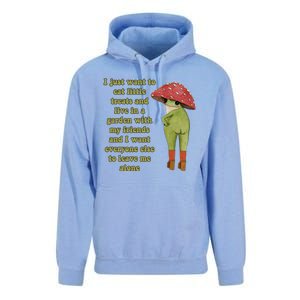 I Just Want To Eat Little Treats Funny Cartoon Frog Unisex Surf Hoodie