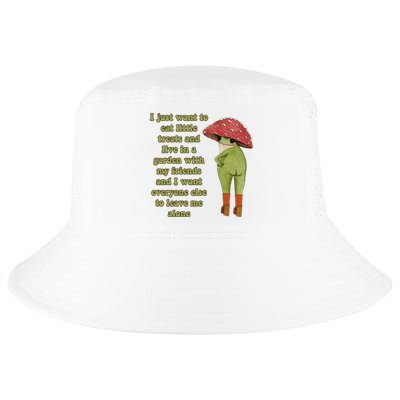 I Just Want To Eat Little Treats Funny Cartoon Frog Cool Comfort Performance Bucket Hat