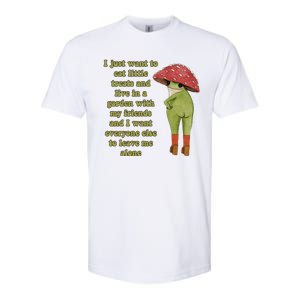 I Just Want To Eat Little Treats Funny Cartoon Frog Softstyle CVC T-Shirt