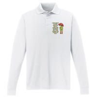 I Just Want To Eat Little Treats Funny Cartoon Frog Performance Long Sleeve Polo