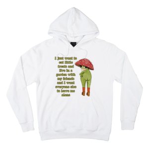 I Just Want To Eat Little Treats Funny Cartoon Frog Hoodie