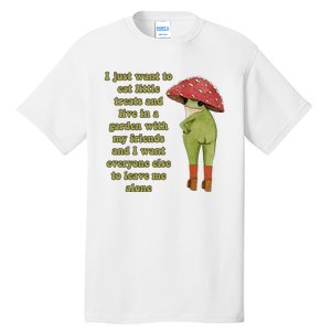 I Just Want To Eat Little Treats Funny Cartoon Frog Tall T-Shirt