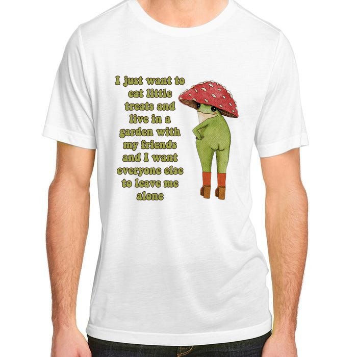 I Just Want To Eat Little Treats Funny Cartoon Frog Adult ChromaSoft Performance T-Shirt