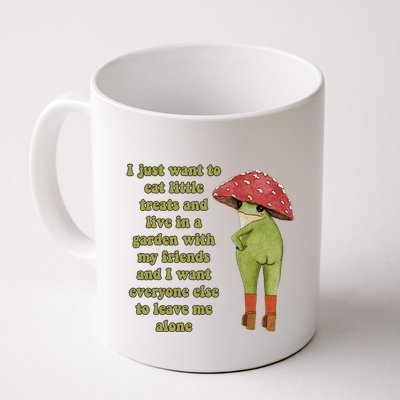 I Just Want To Eat Little Treats Funny Cartoon Frog Mug