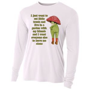 I Just Want To Eat Little Treats Funny Cartoon Frog Cooling Performance Long Sleeve Crew