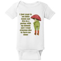 I Just Want To Eat Little Treats Funny Cartoon Frog Baby Bodysuit