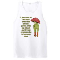 I Just Want To Eat Little Treats Funny Cartoon Frog PosiCharge Competitor Tank