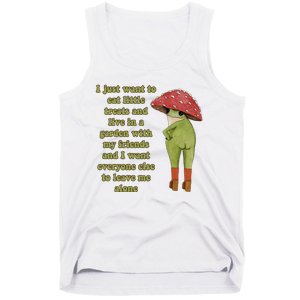 I Just Want To Eat Little Treats Funny Cartoon Frog Tank Top