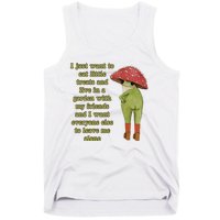 I Just Want To Eat Little Treats Funny Cartoon Frog Tank Top