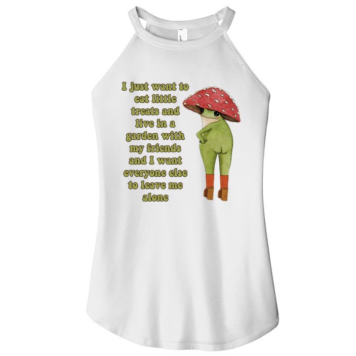 I Just Want To Eat Little Treats Funny Cartoon Frog Women's Perfect Tri Rocker Tank