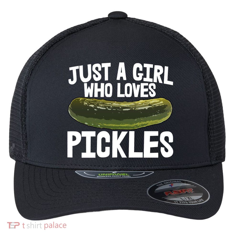 I'm Just Who Loves Pickles Gift Food Tee Tasty Pickles Gift Flexfit Unipanel Trucker Cap