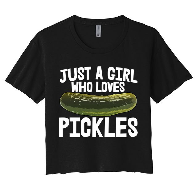 I'm Just Who Loves Pickles Gift Food Tee Tasty Pickles Gift Women's Crop Top Tee