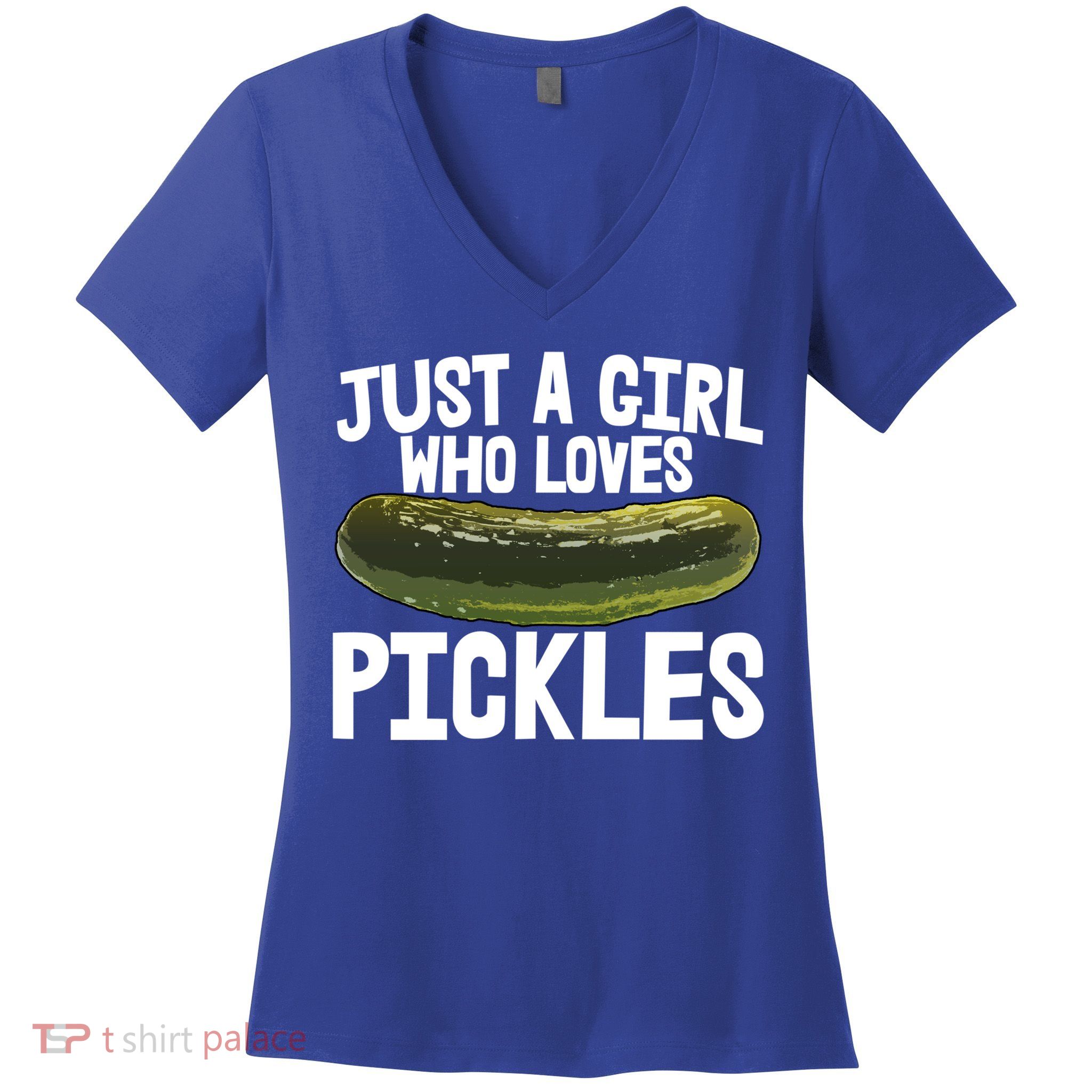I'm Just Who Loves Pickles Gift Food Tee Tasty Pickles Gift Women's V-Neck T-Shirt