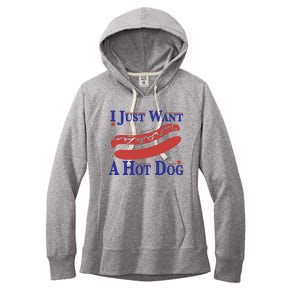 I Just Want A Hot Dog Women's Fleece Hoodie