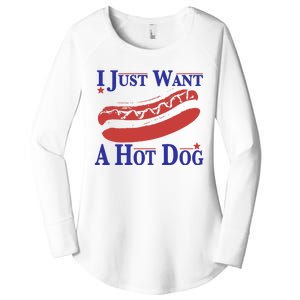 I Just Want A Hot Dog Women's Perfect Tri Tunic Long Sleeve Shirt