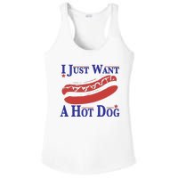 I Just Want A Hot Dog Ladies PosiCharge Competitor Racerback Tank