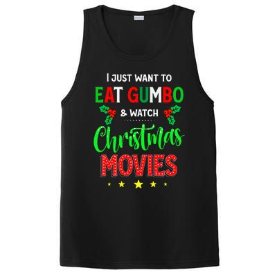 I Just Want To Eat Gumbo And Watch Xmas Movies Cajun Xmas PosiCharge Competitor Tank