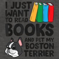 I Just Want To Read Books And Pet My Boston Terrier Vector Backpack