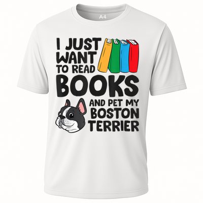 I Just Want To Read Books And Pet My Boston Terrier Performance Shirt