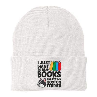 I Just Want To Read Books And Pet My Boston Terrier Beanie