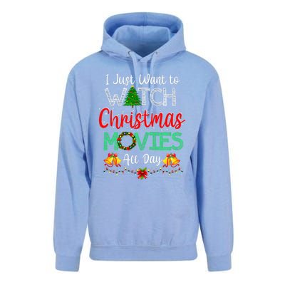 I Just Want To Watch Christmas Movies Funny Xmas Gifts Unisex Surf Hoodie