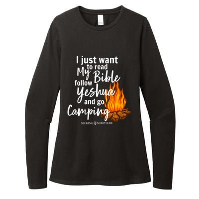 I Just Wanna Read My Bible Follow Yeshua And Go Camping Cool Gift Womens CVC Long Sleeve Shirt