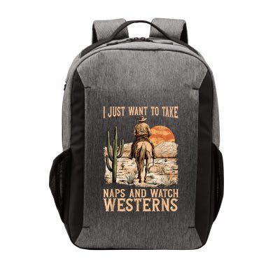 I Just Want To Take Naps And Watch Westerns Movie Lovers Vector Backpack