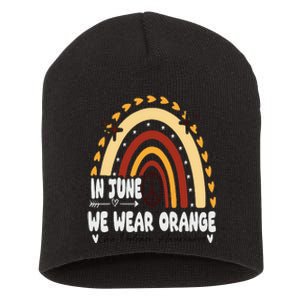 In June We Wear Orange End Gun Violence Awareness Short Acrylic Beanie