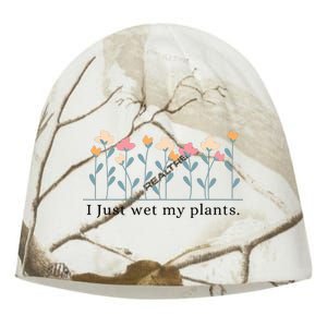 I Just Wet My Plants Funny Gardening Kati - Camo Knit Beanie