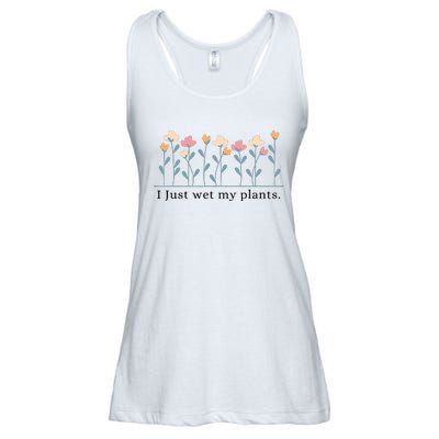 I Just Wet My Plants Funny Gardening Ladies Essential Flowy Tank