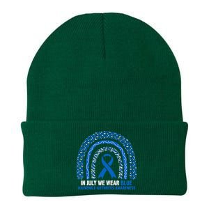 In July We Wear Blue Juvenile Arthritis Knit Cap Winter Beanie