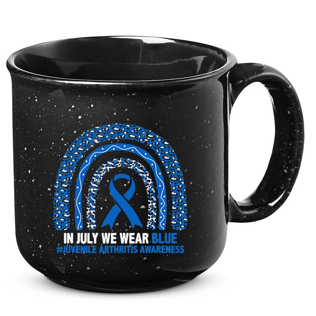 In July We Wear Blue Juvenile Arthritis 15oz Campfire Ceramic Mug