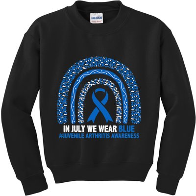 In July We Wear Blue Juvenile Arthritis Kids Sweatshirt