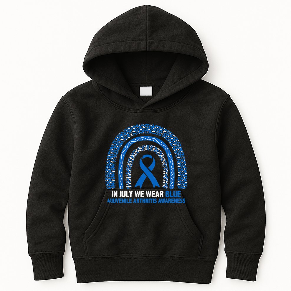 In July We Wear Blue Juvenile Arthritis Kids Hoodie