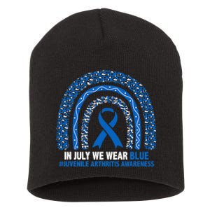 In July We Wear Blue Juvenile Arthritis Short Acrylic Beanie