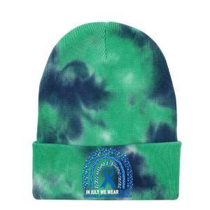 In July We Wear Blue Juvenile Arthritis Tie Dye 12in Knit Beanie