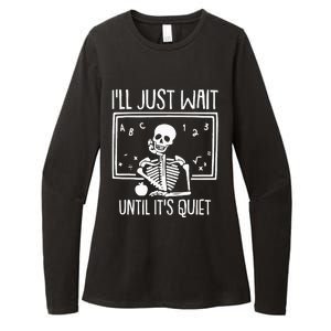 Ill Just Wait Until Its Quiet Teacher Lazy Halloween Costume Womens CVC Long Sleeve Shirt