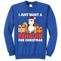 I Just Want A Penguin For Christmas Cute Penguin Christmas Gift Sweatshirt