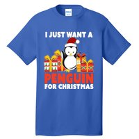 I Just Want A Penguin For Christmas Cute Penguin Christmas Gift Tall T-Shirt