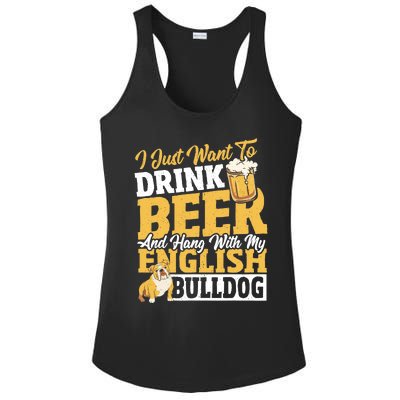 I Just Want To Drink Beer And Hang With My English Bulldog Ladies PosiCharge Competitor Racerback Tank