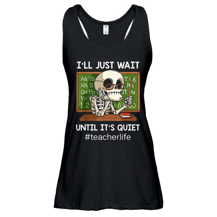 I'll Just Wait Until It's Quiet Funny Sarcastic Teacher Ladies Essential Flowy Tank