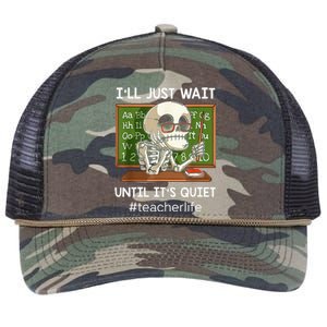 I'll Just Wait Until It's Quiet Funny Sarcastic Teacher Retro Rope Trucker Hat Cap