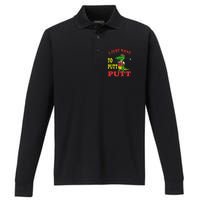 I Just Want To Putt Mini Golf Performance Long Sleeve Polo