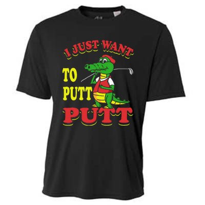 I Just Want To Putt Mini Golf Cooling Performance Crew T-Shirt