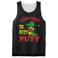 I Just Want To Putt Mini Golf Mesh Reversible Basketball Jersey Tank