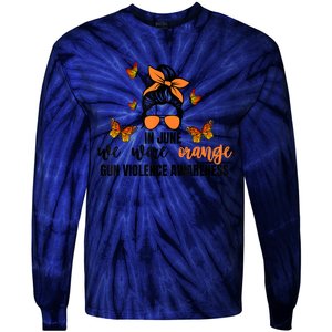 In June We Wear Orange Gun Violence Awareness Day Tie-Dye Long Sleeve Shirt