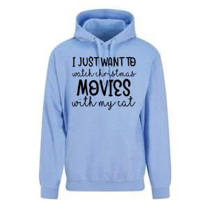 I Just Want To Watch Christmas Movies With My Cat Funny San Cute Gift Unisex Surf Hoodie