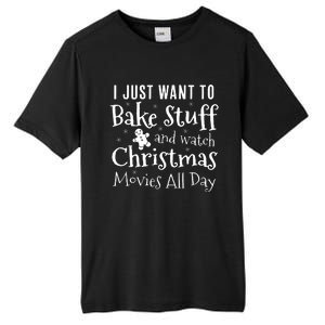 I Just Want To Bake Stuff And Watch Christmas Movies Red Tall Fusion ChromaSoft Performance T-Shirt