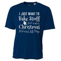 I Just Want To Bake Stuff And Watch Christmas Movies Red Cooling Performance Crew T-Shirt